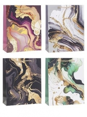 Torebka ozdobna 18x23x8cm hot-stamp mix ROZETTE