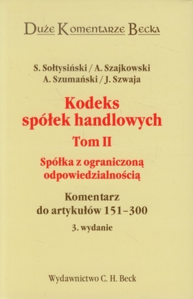Kodeks spółek handlowych Tom 2 Spółka z ograniczoną odpowiedzialnością - <br />