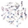 Naklejki PET kwiaty meteor blue 30szt