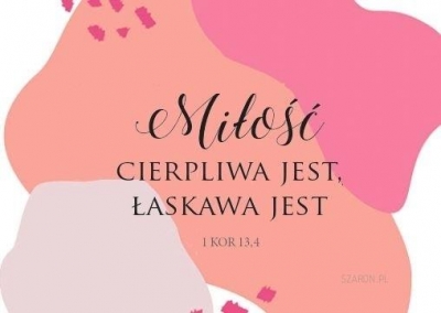 Magnes na lodówkę - Miłość cierpliwa jest, łaskawa jest