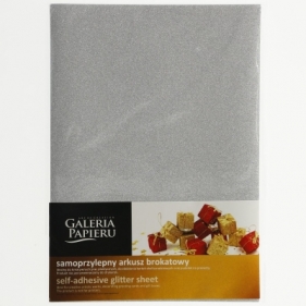 Etykieta samoprzylepna Galeria Papieru arkusz samoprzylepny brokatowy srebrny (254011)