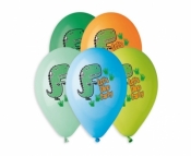 Balon gumowy Godan Premium Hel Lets Dino Party 33 cm / 5 szt. (GS120/854)