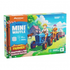 Klocki Waffle mini Farmer - Traktory i wypasiona łąka, 100 el. (907535)