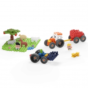 Klocki Waffle mini Farmer - Traktory i wypasiona łąka, 100 elementów (907535)