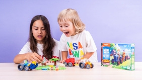 Klocki Waffle mini Farmer - Traktory i wypasiona łąka, 100 elementów (907535)