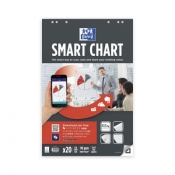 Blok do tablic flipchart Oxford Smart Chart 20k. 90 g krata/tagi 650 mm x 980 mm (400096278)