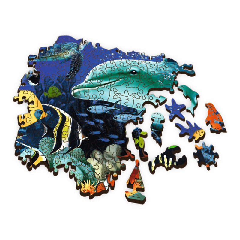 Trefl, Puzzle drewniane 500+1: Morskie życie (20153)