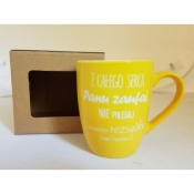 Kubek ceramiczny żółty z całego serca