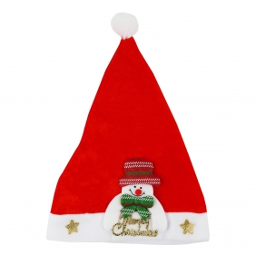 Czapka Mikołaja ze świąteczną postacią, 1 szt.