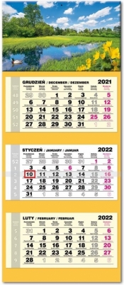 Kalendarz 2022 trójdzielny lux Kaczeńce