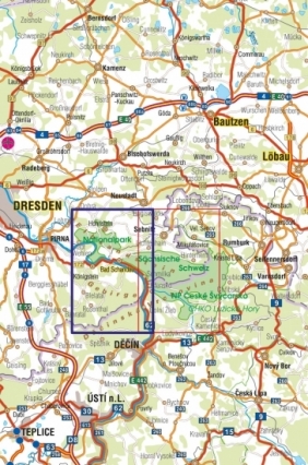 Mapa - Saksońska Szwajcaria - część zachodnia 1:25 000 - Praca zbiorowa