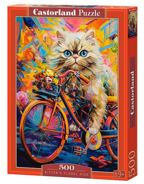 Puzzle 500 Kitten's Floral Ride