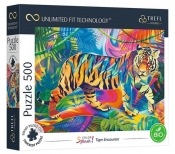 Trefl Puzzle 500 Color Splash: Tiger Encounter