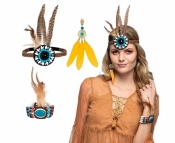 Zestaw Hippie opaska, kolczyki, bransoletka