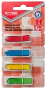 Zakładki indeksujące strzałka Office Products PP 12x43mm blister mix kolorów
