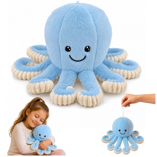 Maskotka ośmiornica niebieska 30cm