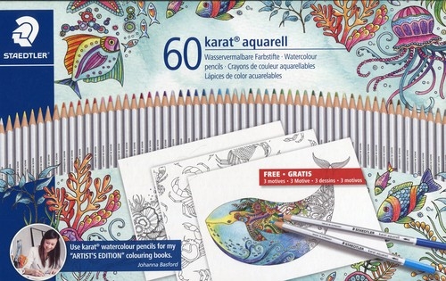 Kredki akwarelowe Karat 60 kolorów w metalowym opakowaniu