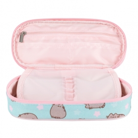 Piórnik saszetka usztywniona z wewnętrzną klapką - Pusheen Mint