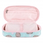 Piórnik saszetka usztywniona z wewnętrzną klapką - Pusheen Mint