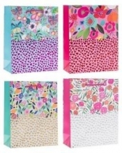 Torebka prezentowa 18x23x8cm Kwiaty mix