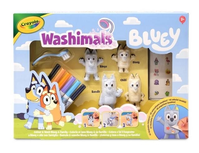 Figurki zmywalne do malowania Bluey 4szt