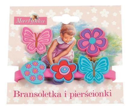 Martynka Bransoletka i pierścionki 3 (z różowym motylem)