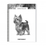  Szkicownik A4 na spirali Pies Yorkshire Terrier 50k z perforacją 120 gsm