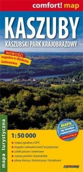 Kaszuby Kaszubski Park Krajobrazowy mapa turystyczna 1:50 000