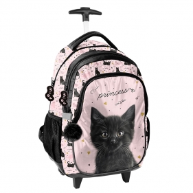 Plecak szkolny na kółkach - Black Cat