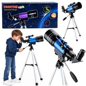 Teleskop astronomiczny dla dzieci statyw niebieski