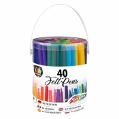 Markery w wiaderku 40 kolorów