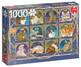 Puzzle 1000: Francien - Horoskop z kotami (18853)