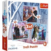 Trefl, Puzzle 3w1: Kraina Lodu - Magiczna opowieść (34853)