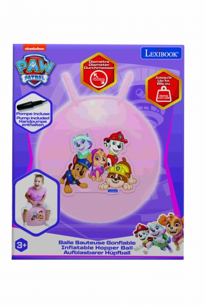 Nadmuchiwana piłka doskakania Paw Patrol 45cm różowa Lexibook BG040PAG