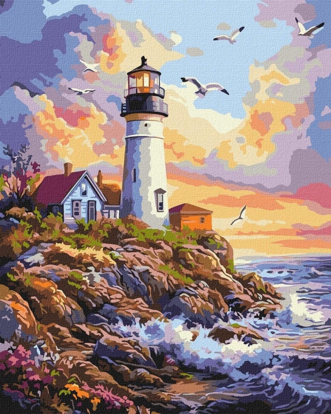 <img src='https://webimage.pl/pics/538/9/d4823104389538.jpg' style='height:440px' /> Malowanie po numerach - Nadmorski spokój 40x50cm