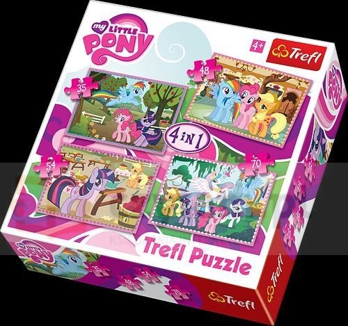 My Little Pony Puzzle 4w1 Wakacje Kucyków (Uszkodzone opakowanie) (34153)