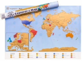 Mapa Odkrywcy - Świat - ulepszona zdrapka w.ang