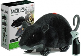 Mysz sterowana pilotem r/c na kółkach duża czarna