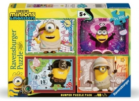 Ravensburger, Puzzle 4x100: Minionki 3 (12004353)
