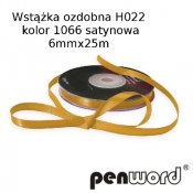 Wstążka ozdobna H022 kol.1066 satyna 6mmx25
