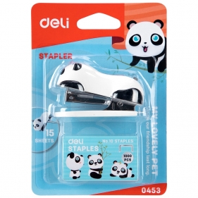 Zszywacz do 15 kartek zszywki 10 - Panda biały