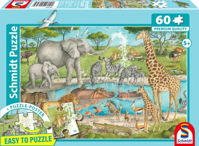 <img src='https://webimage.pl/pics/539/7/d4001504557539.jpg' style='height:440px' /> Puzzle 60 PQ Zwierzęta Afryki 114366