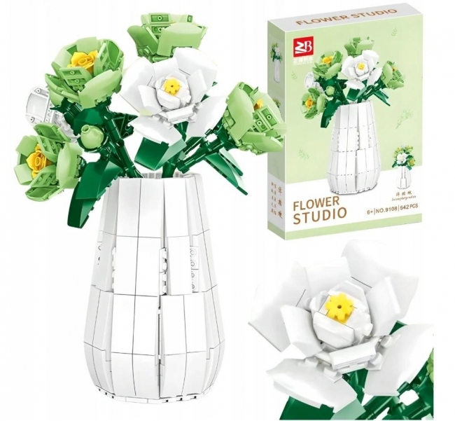Klocki konstrukcyjne Kwiaty w wazonie 542el