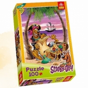 Puzzle 100 Scooby na wyspie skarbów (16154) - <br />