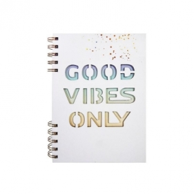 Kołonotes A5/80K w kratkę Good Vibes Only (Uszkodzona okładka)