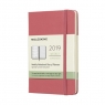 Kalendarz 2019 tygodniowy Moleskine 12M P twarda oprawa, daisy pink