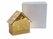 Domek szklany ze światełkami LED