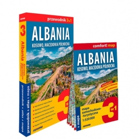 Albania Kosowo Macedonia Północna 3w1 przewodnik + atlas + mapa - Izabela Nowek