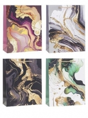 Torebka ozdobna 26x32x10cm hot-stamp mix ROZETTE