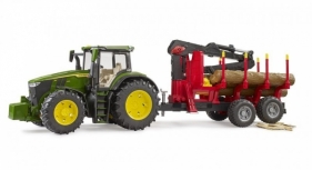 Traktor John Deere 7R 350 z przyczepą leśną (BR-03154)